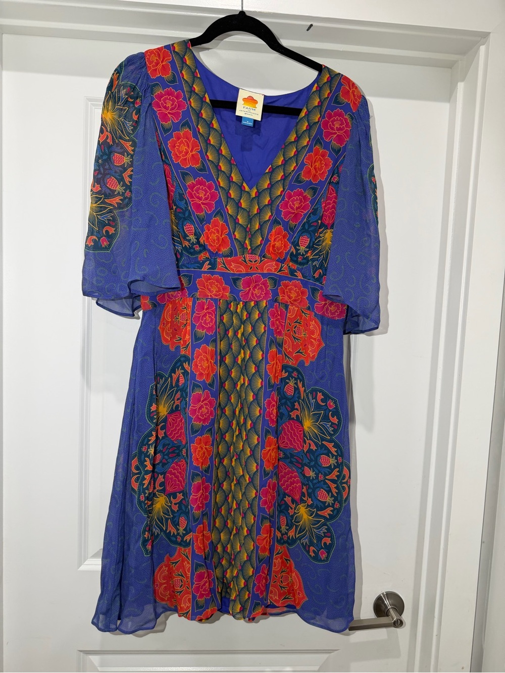 NWT ANTHROPOLOGIE Blue Farm Rio Floral Rosita Maxi Dress -Size M